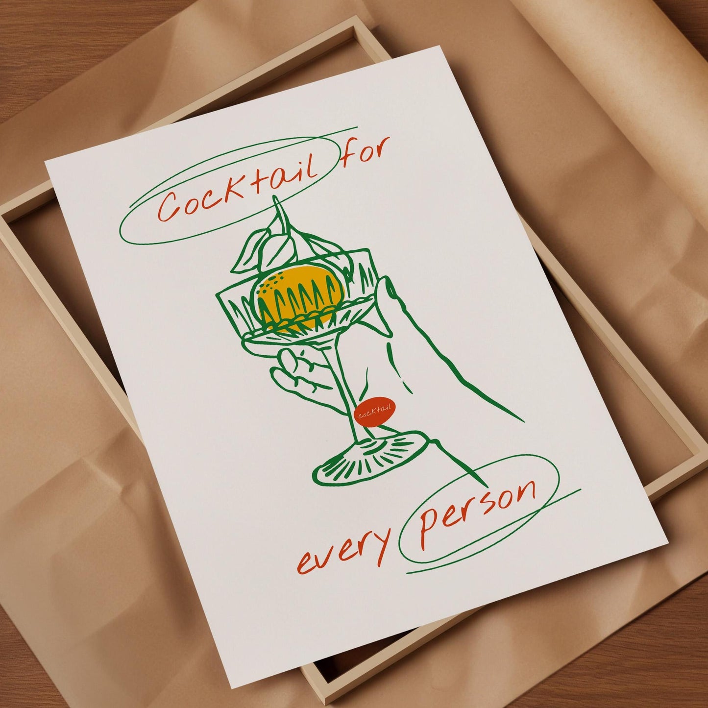 Mediterranean kitchen wall print featuring lemons and botanical elements