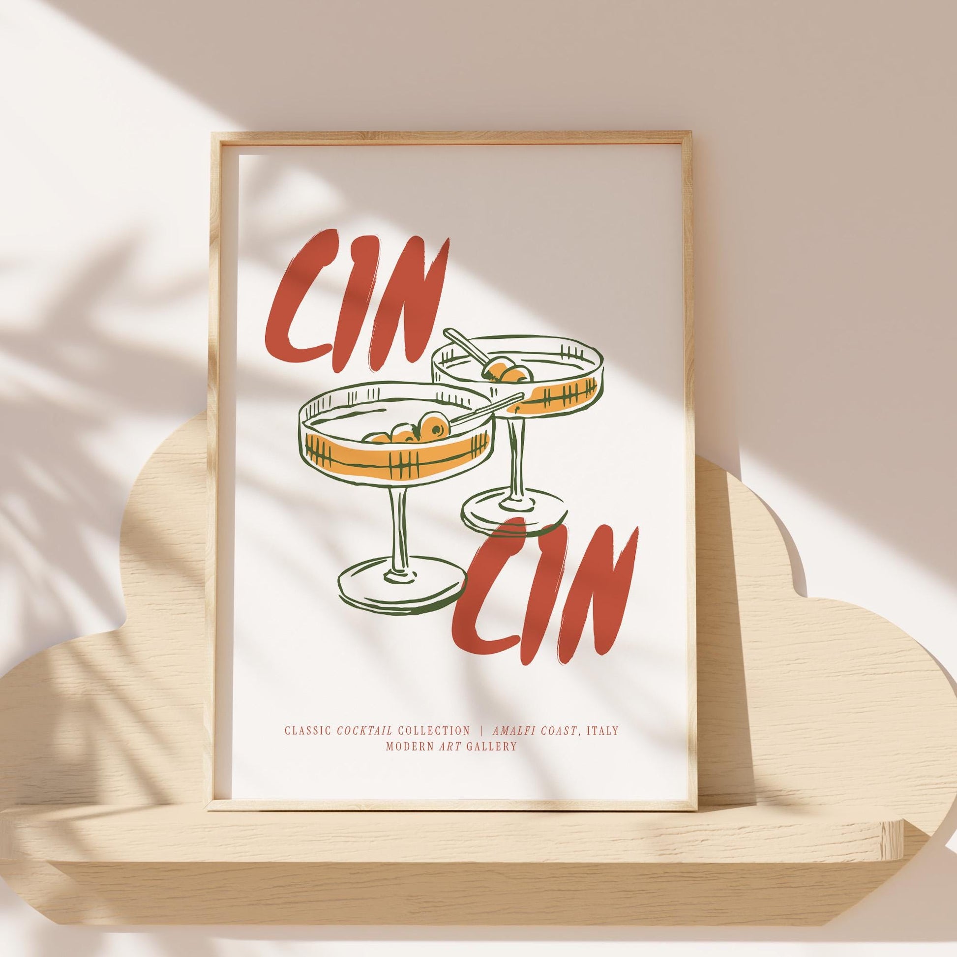 Classic Cocktail Collection Wall Art Print | Minimalist Bar Poster | Candlelight Drinks Decor | UNFRAMED POSTER