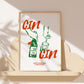 Mediterranean style poster featuring wine bottle, glass, and “Secret Dining Club” tagline