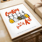 Cooking is a Form of Art Wall Print | Kitchen Decor | Chef Gift | Cooking Art Poster | UNFRAMED POSTER