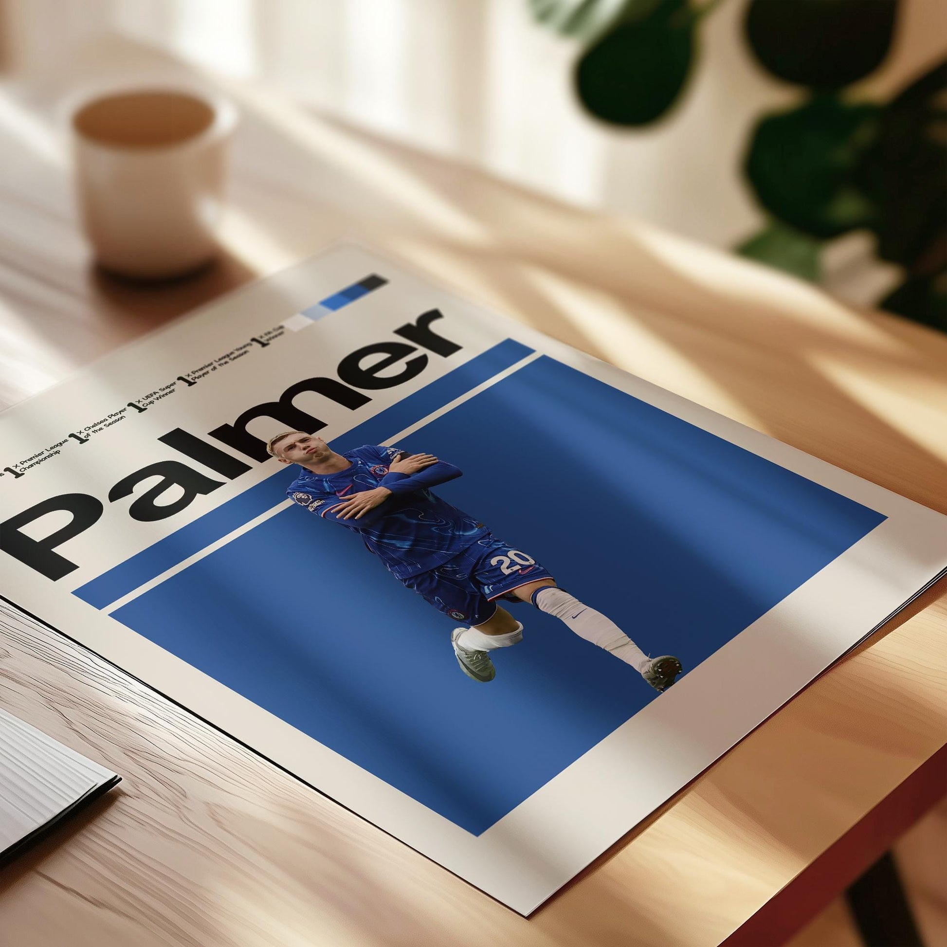 Set of 3 Chelsea Player Posters – Palmer, Enzo, James, Jackson, Sánchez, Tosin – Football Wall Art Gift for Boys & Teens