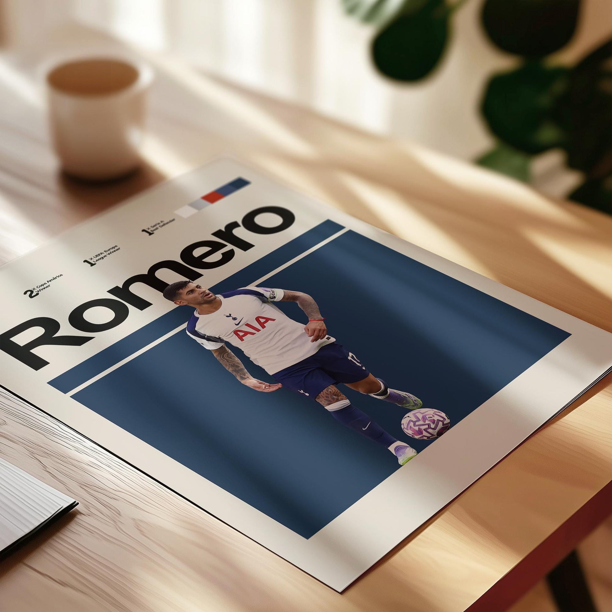 Set of 3 Tottenham Player Posters – Son, Maddison, Romero, Richarlison, Kulusevski, Vicario, Kane – Football Wall Art Gift