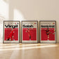 Liverpool Football Poster Set of 3 – Modern Player Wall Art Gift (Salah, Van Dijk, Núñez, Mac Allister, Trent, Alisson)