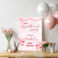 A Little Sweetheart Is On The Way Baby Shower Welcome Sign, Pink Valentine Baby Shower Invite, Red Sweetheart Baby Shower Foamboard Sign