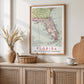 Vintage Florida Map Print, Travel Wall Art (Digital Download)