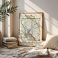 Glacier National Park Vintage Map Print, Montana Wall Art (Digital Download)