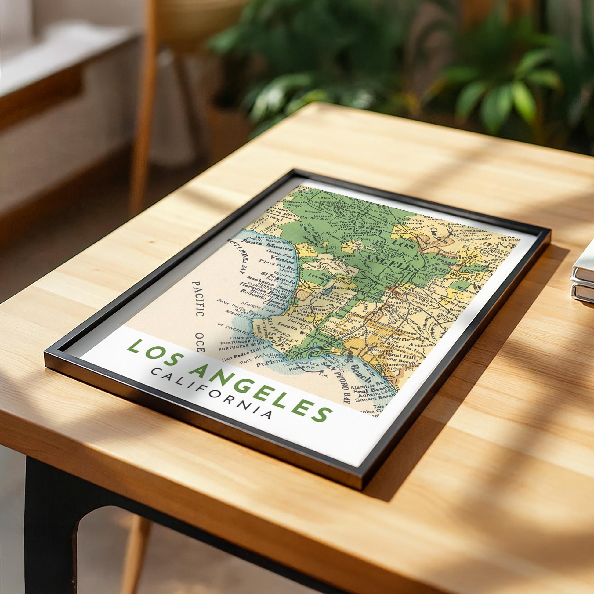 Los Angeles Vintage Map Print, California Travel Poster (Digital Download)