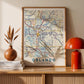 Vintage Orlando Florida Map Print, City Wall Art (Digital Download)