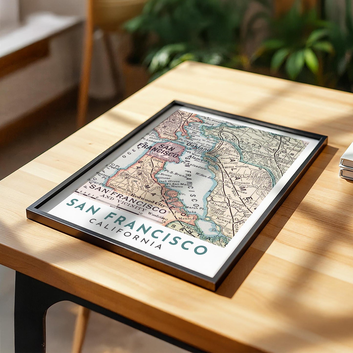 Vintage San Francisco Map Print, California Travel Poster (Digital Download)