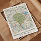 Yosemite National Park Vintage Map Print, California Travel Poster (Digital Download)