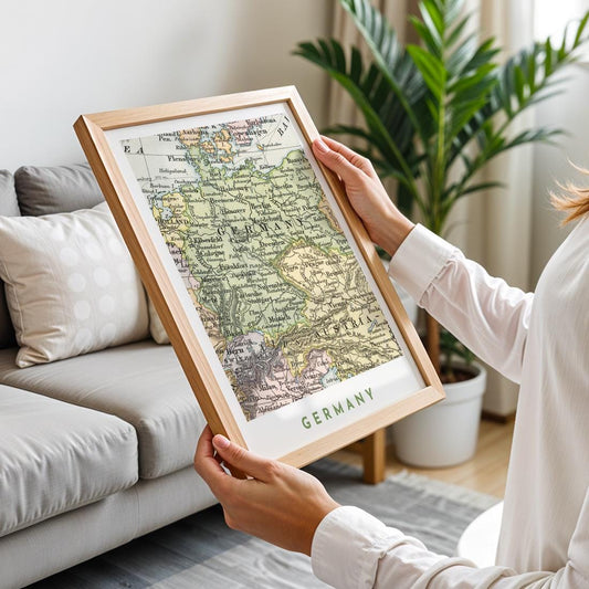 1892 Germany Map Poster, Vintage European Wall Art (Digital Download)
