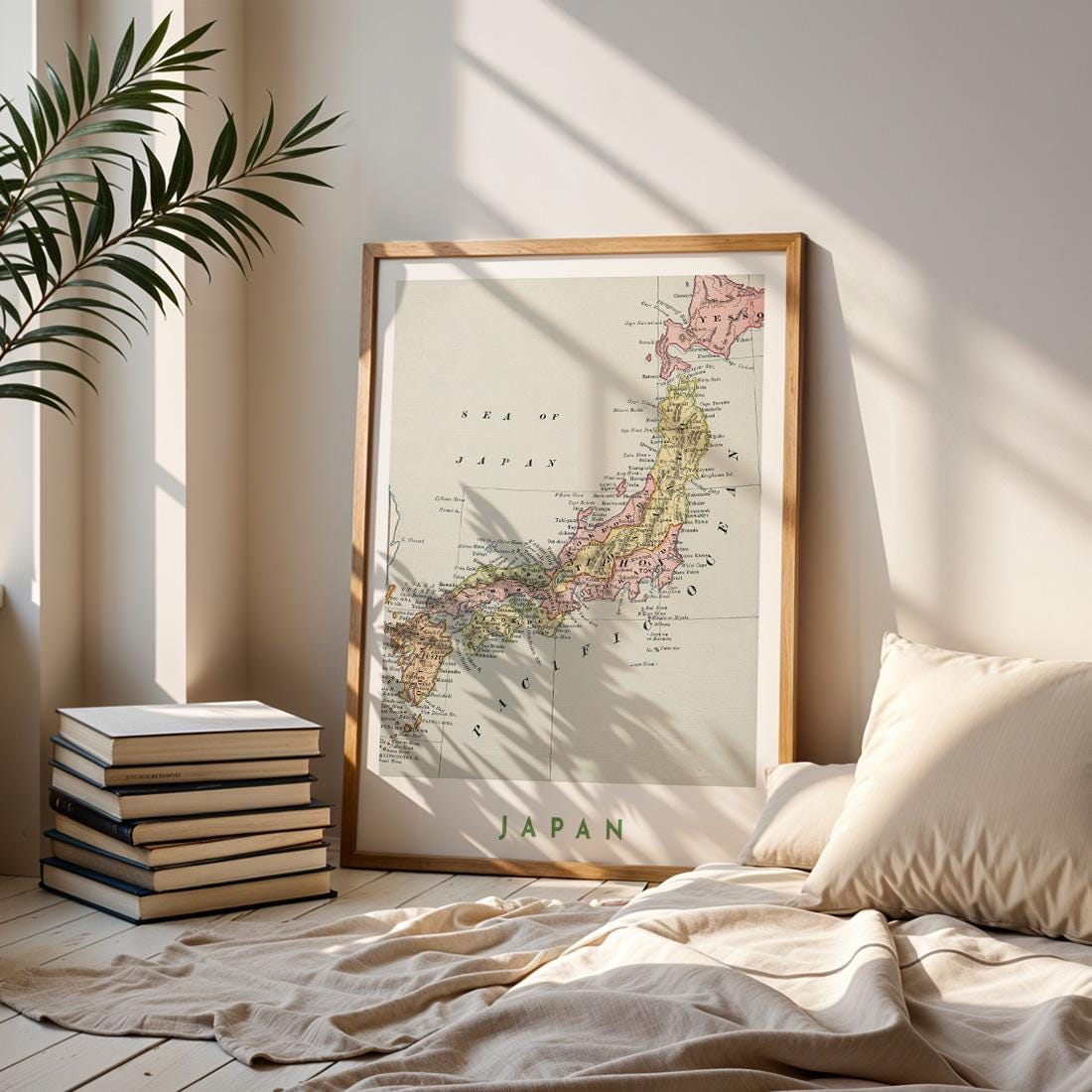 1883 Vintage Japan Map Print, Antique Japanese Wall Art (Digital Download)