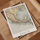 1881 Vintage Mexico Map Poster, Mexico Wall Art (Digital Download)