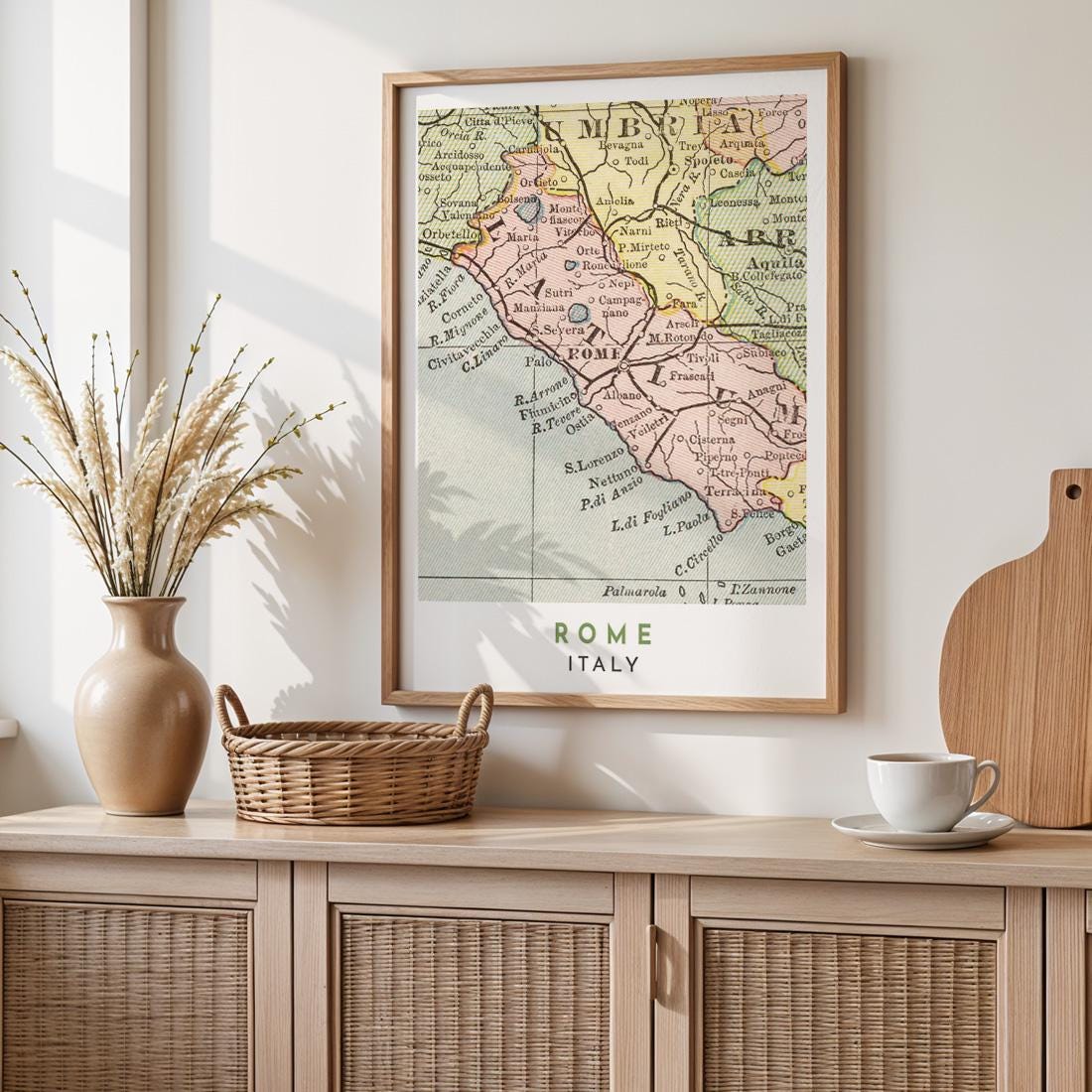Rome Italy Map Poster, 1899 Vintage Reproduction (Digital Download)