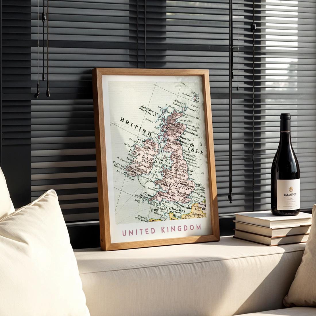 1892 United Kingdom Map Reproduction, Britain Wall Art (Digital Download)