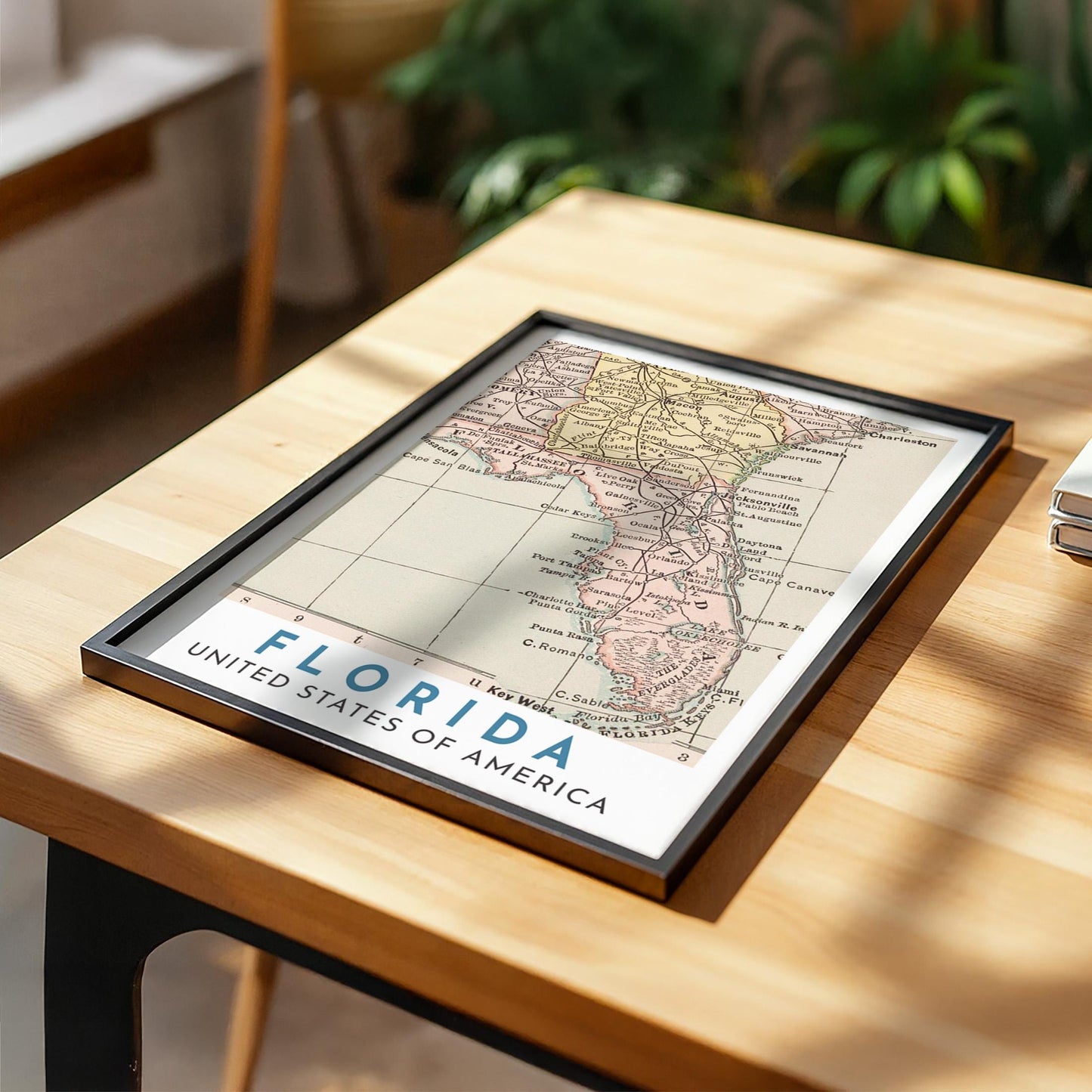Vintage Florida Map Print, Travel Wall Art (Digital Download)