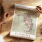 Vintage Florida Map Print, Travel Wall Art (Digital Download)