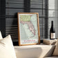 Vintage Florida Map Print, Travel Wall Art (Digital Download)