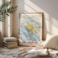 Vintage Los Angeles Map Print, California Travel Poster (Digital Download)