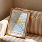 Vintage Los Angeles Map Print, California Travel Poster (Digital Download)