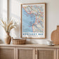 Monterey Bay Vintage Map Print, California Coastal Travel Poster (Digital Download)