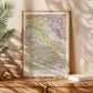 1889 Vintage Map of Italy, Antique Italy Wall Art (Digital Download)