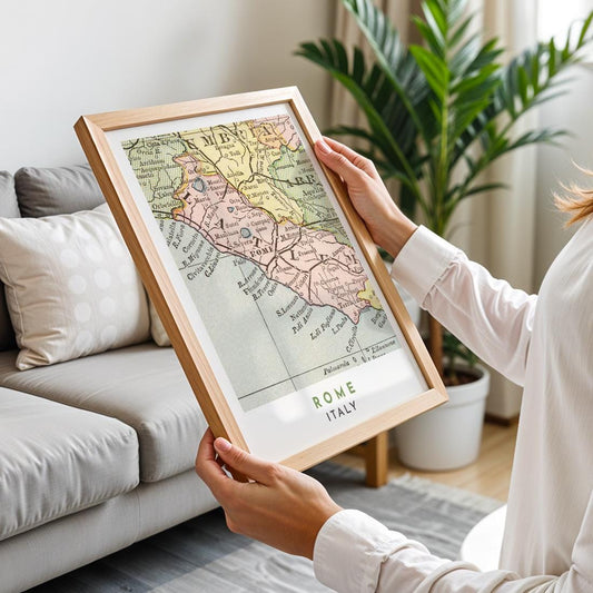 Rome Italy Map Poster, 1899 Vintage Reproduction (Digital Download)
