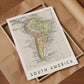 1892 South America Patagonia Map Poster, Vintage Argentina Brazil Wall Art (Digital Download)