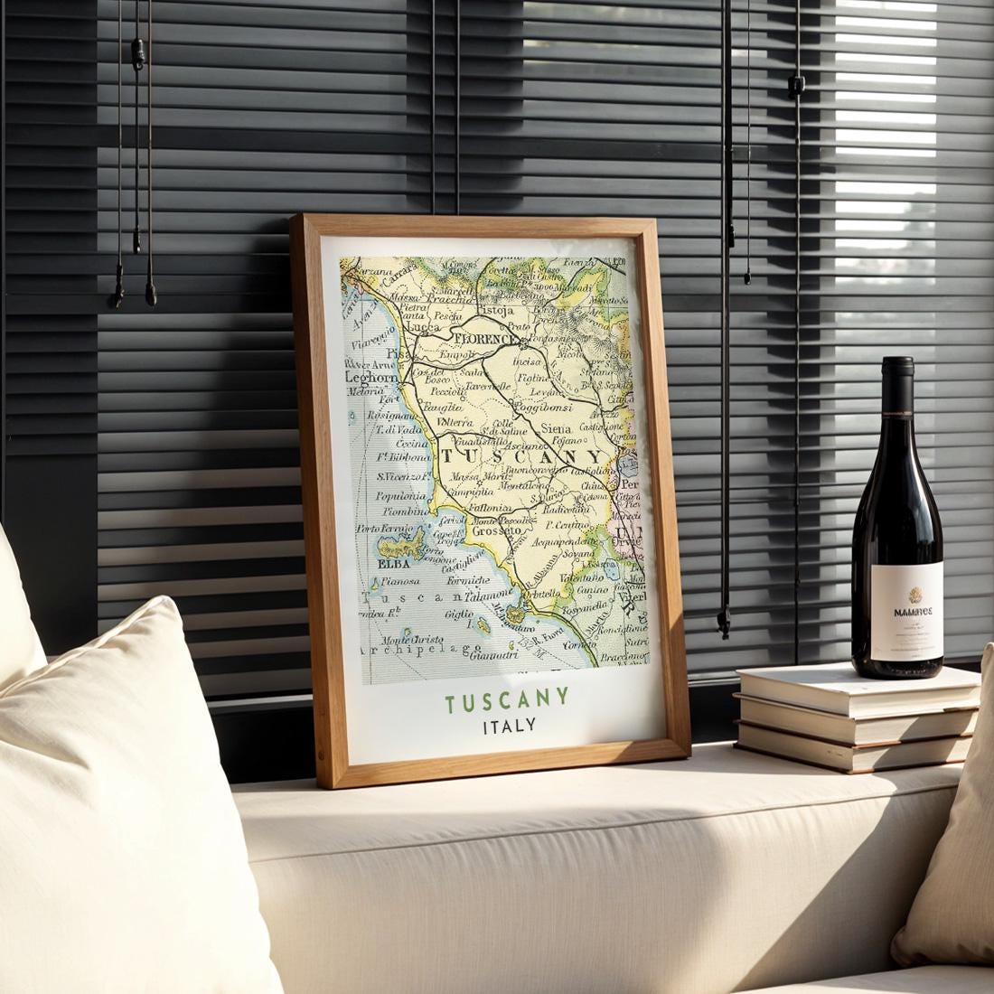 Tuscany Poster, Florence Travel Print, Florence 1899 Vintage Map (Digital Download)
