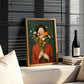 Japanese Wildflower Wall Art Print, Minimalist Botanical Woman Portrait Poster (Digital Download)