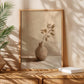 Japandi Minimalist Vase Wall Art Print, Neutral Botanical Poster (Digital Download)