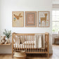 Wildflower Nursery Wall Art Set of 3, Woodland Baby Room Prints, Neutral Nursery Decor