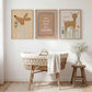 Wildflower Nursery Wall Art Set of 3, Woodland Baby Room Prints, Neutral Nursery Decor