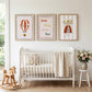 Stay Cosy Nursery Wall Art Set of 3, Hot Air Balloon & Mouse Prints, Neutral Nursery Decor