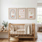 Silly Goose Nursery Wall Art Set of 3, Love You to the Moon and Back Baby Room Prints, Neutral Nursery Decor