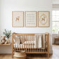 Deer Nursery Wall Art Set of 3 Prints, Vintage Fawn Prints Alphabet ABC Poster, Neutral Baby Room Decor