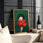 Japanese Red Camellia Flower Portrait Print, Minimalist Botanical Wall Art (Digital Download)