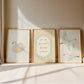 Swan Nursery Wall Art Set of 3 Prints, Vintage Yellow You Are My Sunshine Baby Room Quote