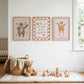 Bear Nursery Wall Art Set of 3, Baby Room Prints, Gender Neutral Nursery Decor