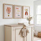 Stay Cosy Nursery Wall Art Set of 3, Hot Air Balloon & Mouse Prints, Neutral Nursery Decor