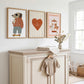 My Little Heart Nursery Wall Art Set of 3, Cool Dog Baby Room Prints, Neutral Nursery Decor