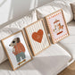 My Little Heart Nursery Wall Art Set of 3, Cool Dog Baby Room Prints, Neutral Nursery Decor