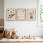 Space Mouse Nursery Wall Art Set of 3, Love You to the Moon and Back Neutral Nursery Prints
