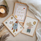 Space Mouse Nursery Wall Art Set of 3, Love You to the Moon and Back Neutral Nursery Prints