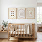 Vintage Alphabet Neutral Nursery Prints Set of 3, Baby Boy's Car Wall Art