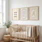 Vintage Alphabet Neutral Nursery Prints Set of 3, Baby Boy's Car Wall Art