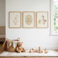 Vintage Goose Nursery Wall Art Set of 3, Duck Prints, Neutral Storybook Baby Room Decor