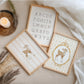 Deer Nursery Wall Art Set of 3 Prints, Vintage Fawn Prints Alphabet ABC Poster, Neutral Baby Room Decor