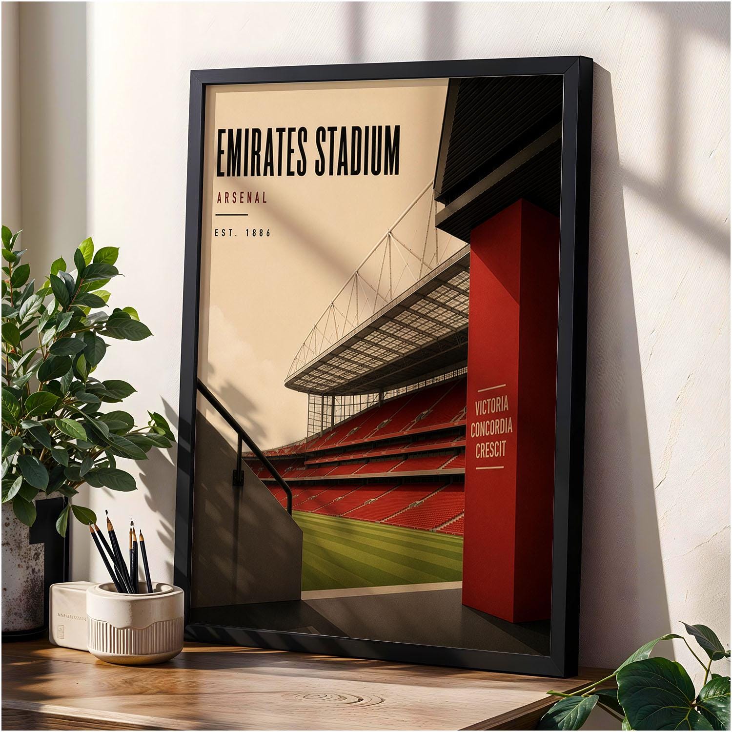 Arsenal Football Stadium Poster, Arsenal Gift, A4 or A3