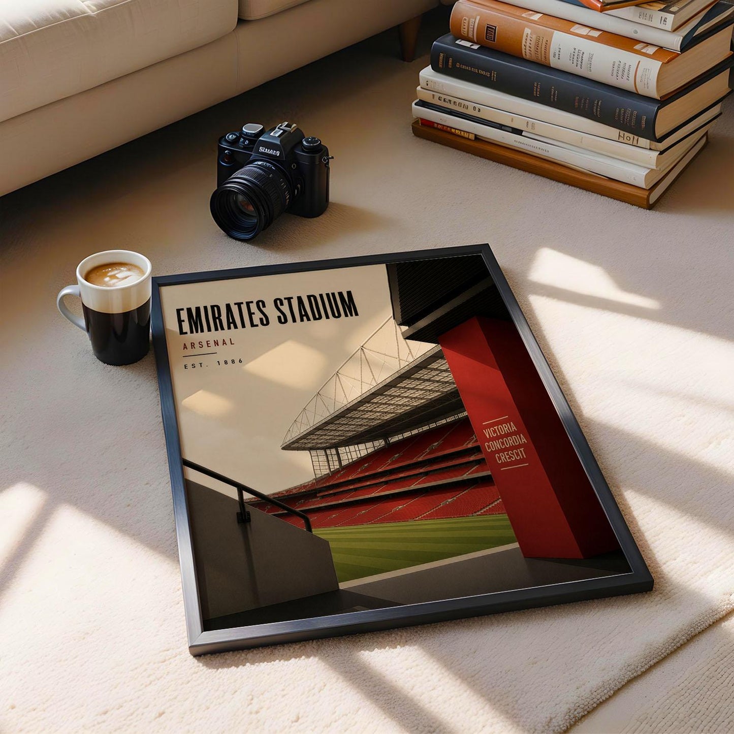 Arsenal Football Stadium Poster, Arsenal Gift, A4 or A3